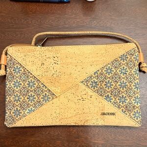 Crossbody Tan and Blue Patterned Women's Bag - New Made in Portugal